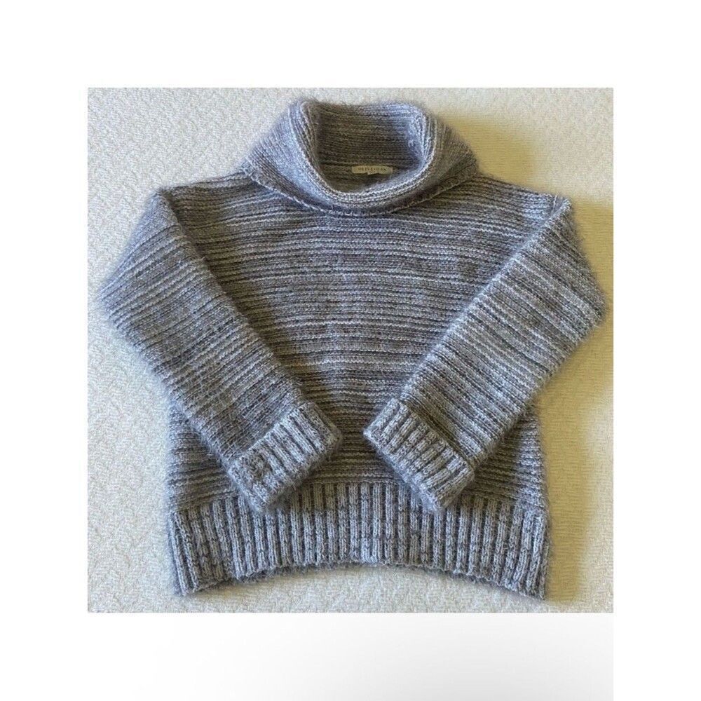 Olive & Oak Eyelash Fuzzy Cowl Neck Sweater